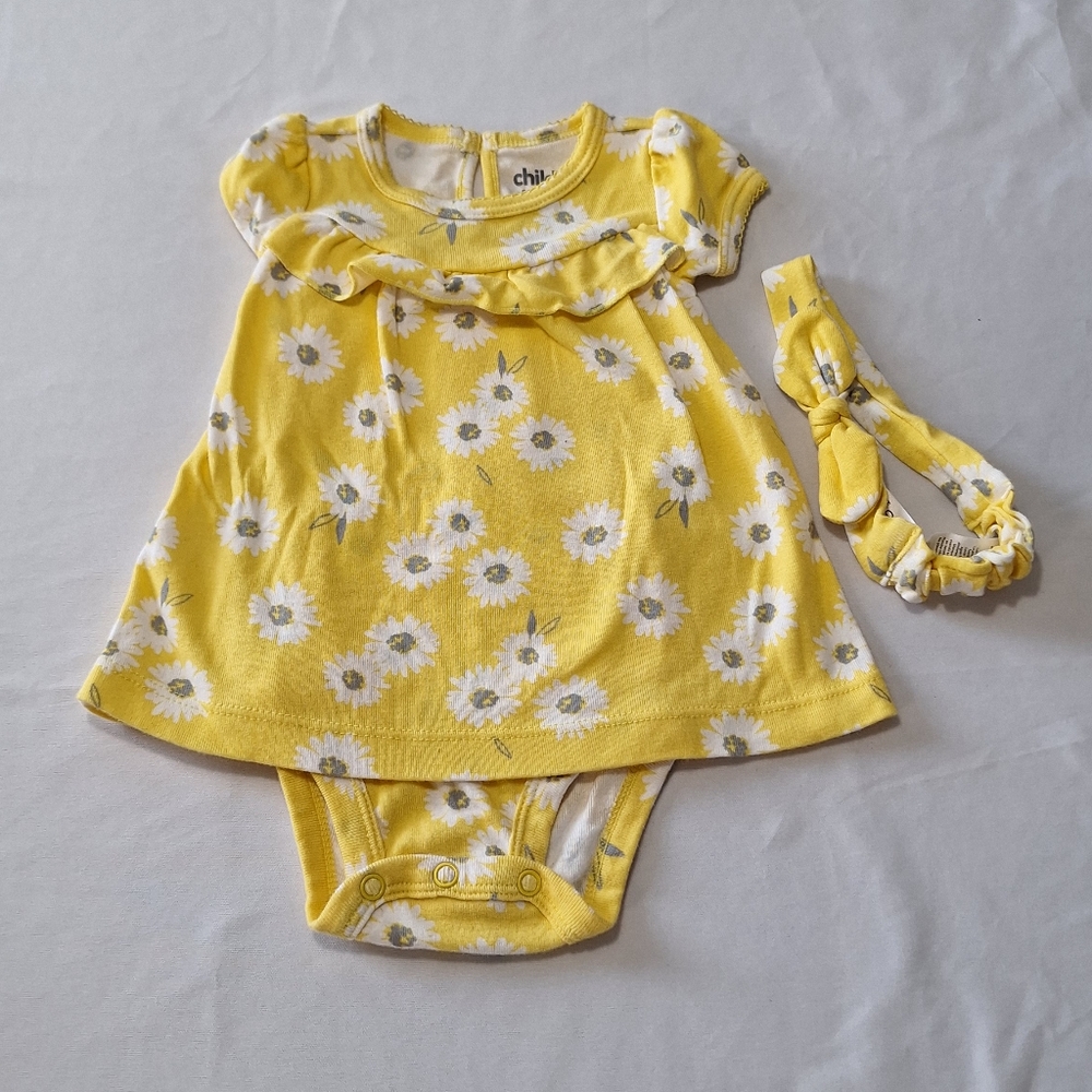 Child Of Mine Yellow Floral Diaper Cover Set
